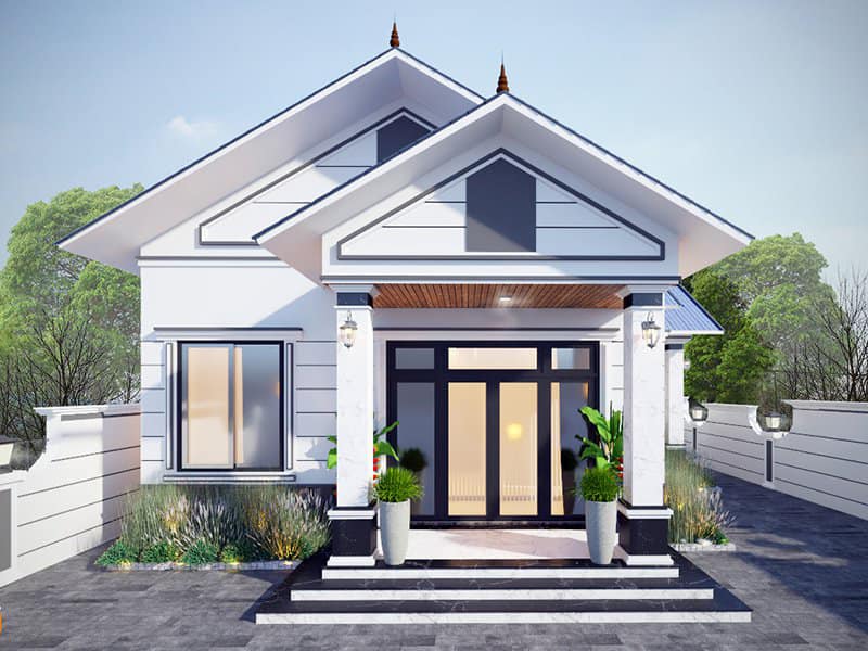 Bản vẽ nhà cấp 4 theo HỆ MÁI